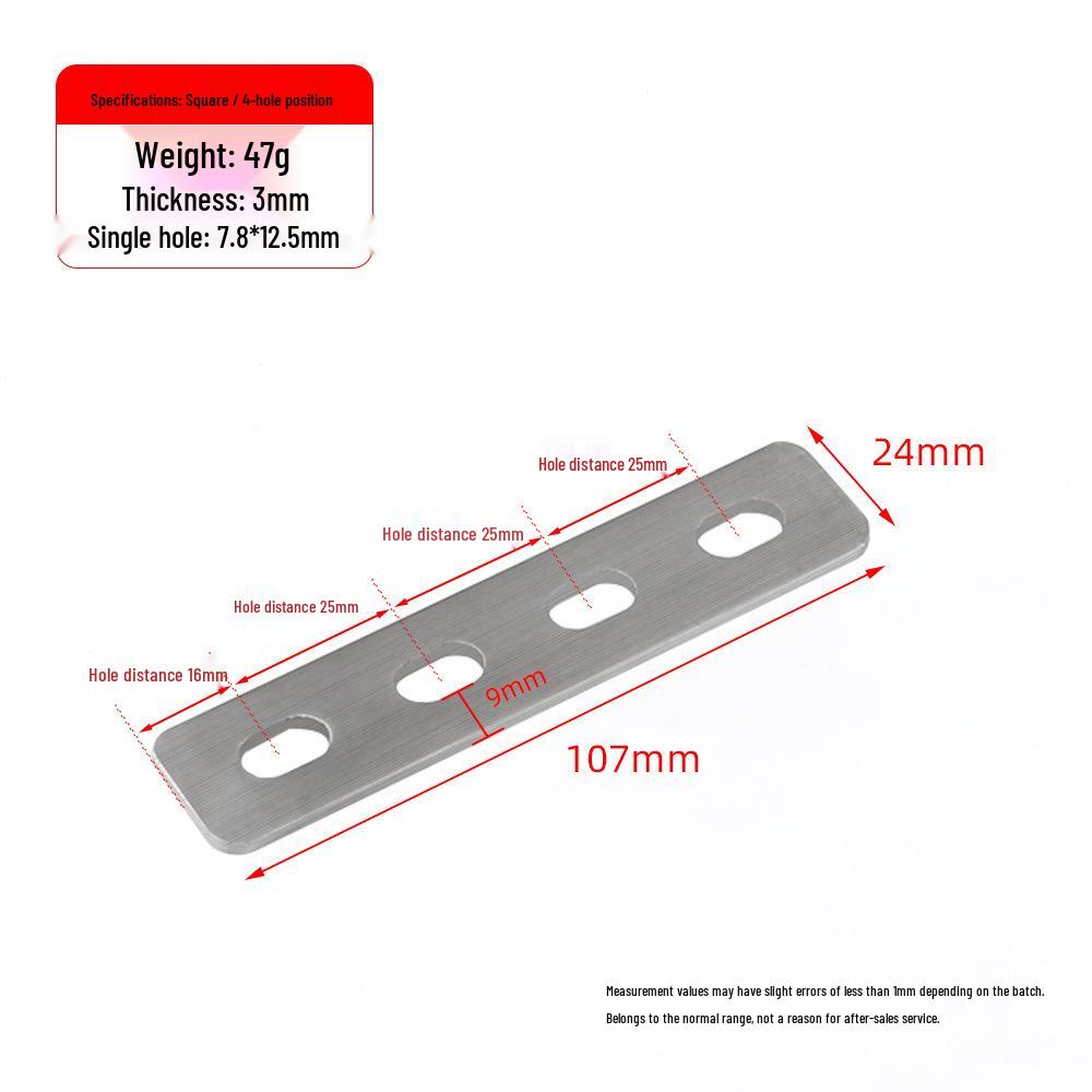 Adjustable Stainless Steel Angle Bracket with Extended Hole for Shelf Partition No screws
