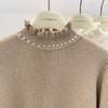 Damen Rollkragenpullover Kaschmir Strickpullover Samtgefüttert Warm Damen Pullover Herbst Winter Damenpullover