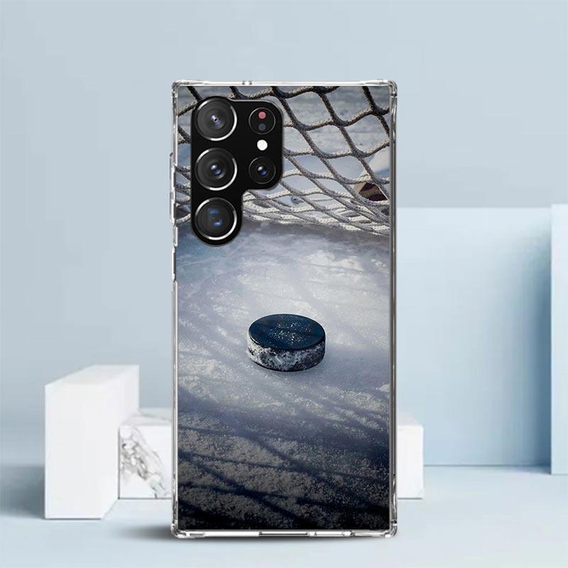Ice Hockey Rink Sport Phone Case For Samsung Galaxy S24 S25 Edge S26 Ultra S22 S23 Plus S21 + S20 FE Soft TPU Back Cover Galaxy