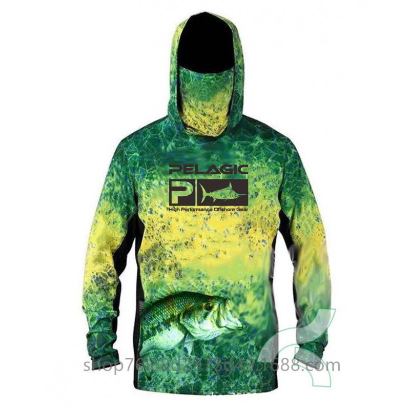 Pelagic Quick-Dry UPF50+ Fishing Hoodie with Ice Silk Face Towel