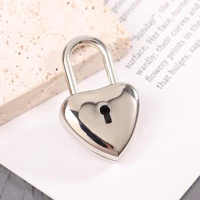 Heart Shape Padlock Mini Luggage Hardware Locks W/Key For Suitcase Jewelry Box
