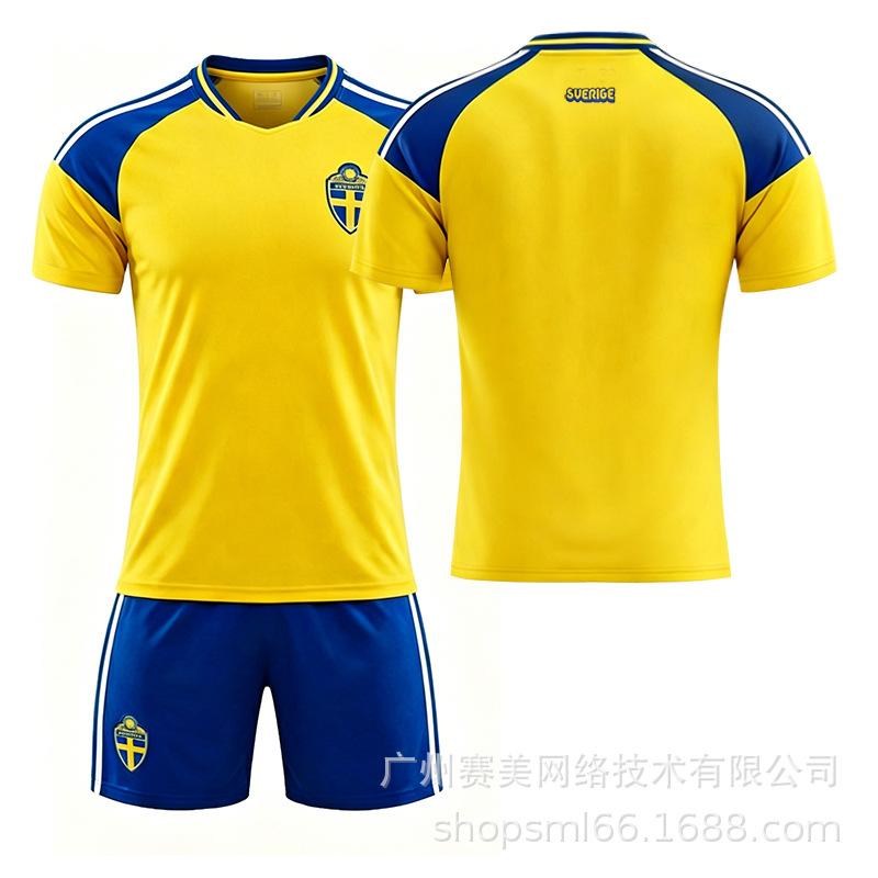 2026 World Cup football jersey Sweden home 11 Ibrahimovic jersey 17 Zhekailaisi Isayokreimegamo 16#