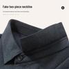 Men's Thermal Faux Two-Piece Jacquard Polo Shirt