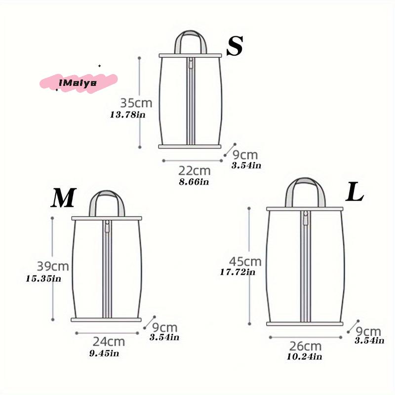 M-1Pc Portable Shoe Storage Bag Clear Wide Opening Design Durable Travel Organizer For Shoes Clothes Space-Saving Essential
