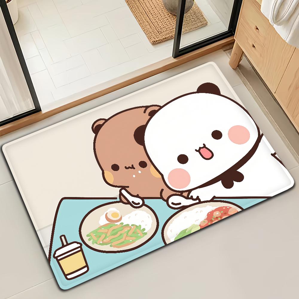 Bubu Dudu Cartoon Anime Door Mat Bath Microfiber Decorative Versatile Flannel Floor Mat Quick Dry Absorbent Non-slip Sole
