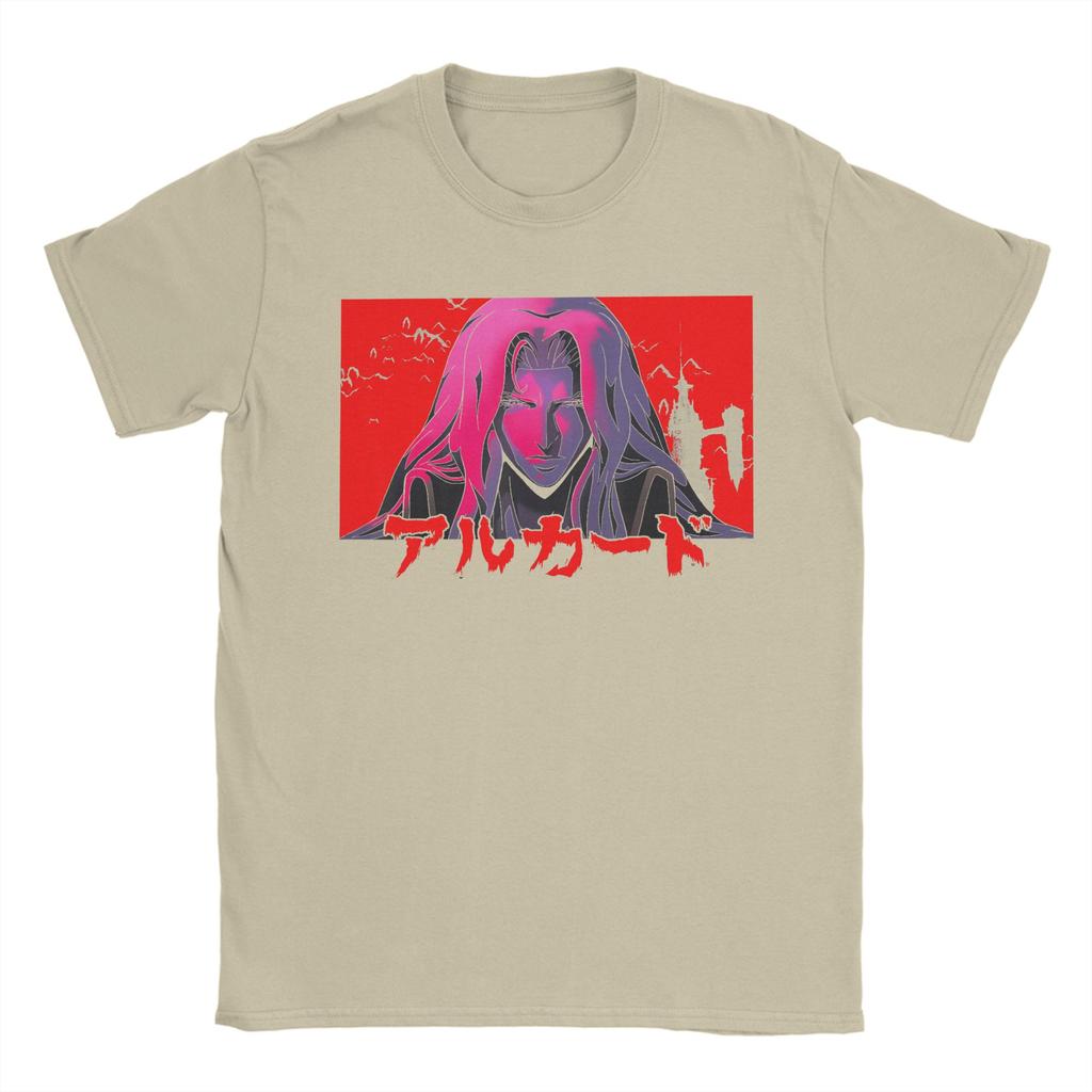 Mens Castlevania Alucard Kanji Castle T Shirts  Cotton Clothing Vintage Short Sleeve O Neck Tees Original TShirts
