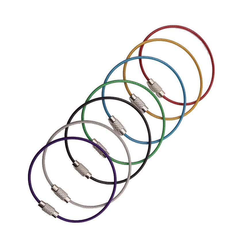Homeglen Stainless Steel Wire Loop Keyrings (20 Pack)
