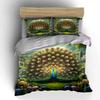 Elegant Peacock Garden Decor Set Multiple Sizes Kid'S And Adults' Bedroom Exquisite 3Pc Bedding Set, Gift