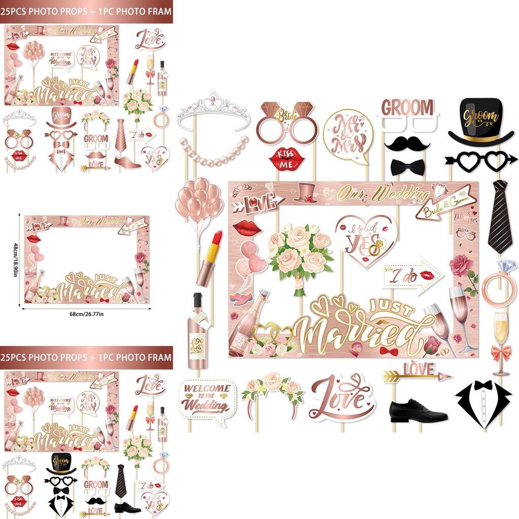 Wedding Venue Decor With Paper Photo Frame Props For Marriage Reception