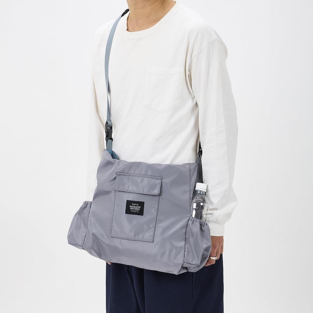 MANDARINE BROTHERS Reversible 3-Way Tote, a walking bag, cart bag, and organizer bag (Light Gray)