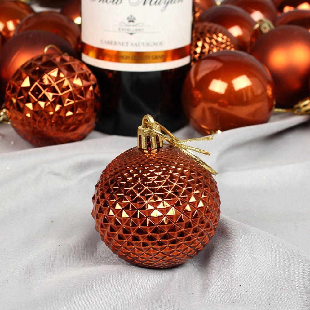 36pcs 6cm Christmas Tree Decoration Pendant Shatterproof Hanging Ornament  Wedding