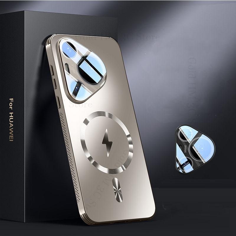 

Cooling Armor Magnetic Case For Huawei Pura 70 Pro Plus For Magsafe Magsafing Cover For Nova 12 Pro 11 Ultra Mate 60 50 Pro Plus Pura 70 Pro Plus серебряный серый