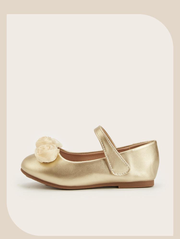 2026 Mädchen Leder Blume Flach Prinzessin Schuhe