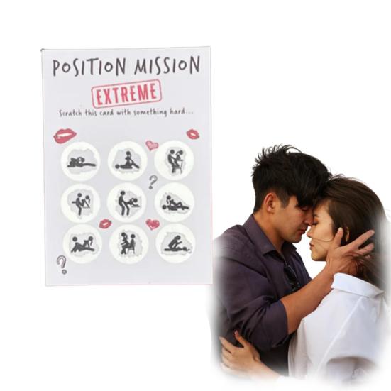 1Pc/3Pcs Scratch Card Naughty Sex Position Scratching Card Anniversary Holiday Romantic Date Night Game for Couples