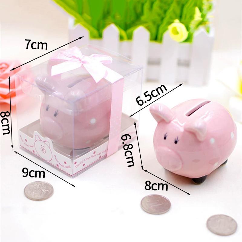 Creative Pig Piggy Bank Ceramics Deposit Jar Saving Box Coin Cash Saving Box for Kids Desk Ornament Accessorie Birthday Gifts