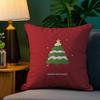 Christmas Red Santa Snowman Pillow Case Sofa Living Room Bedroom Double-Sided Printing Square Cushion Nap Time Cushion Cover