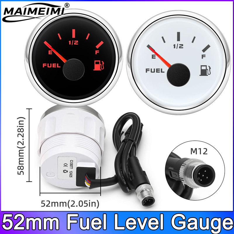12V 24V NMEA 2000 2" 52mm Fuel Level Gauge PORT STBD Starboard NMEA2000 Car Boat Motorcycle Fuel Level Meter Gauge for Boat Yach