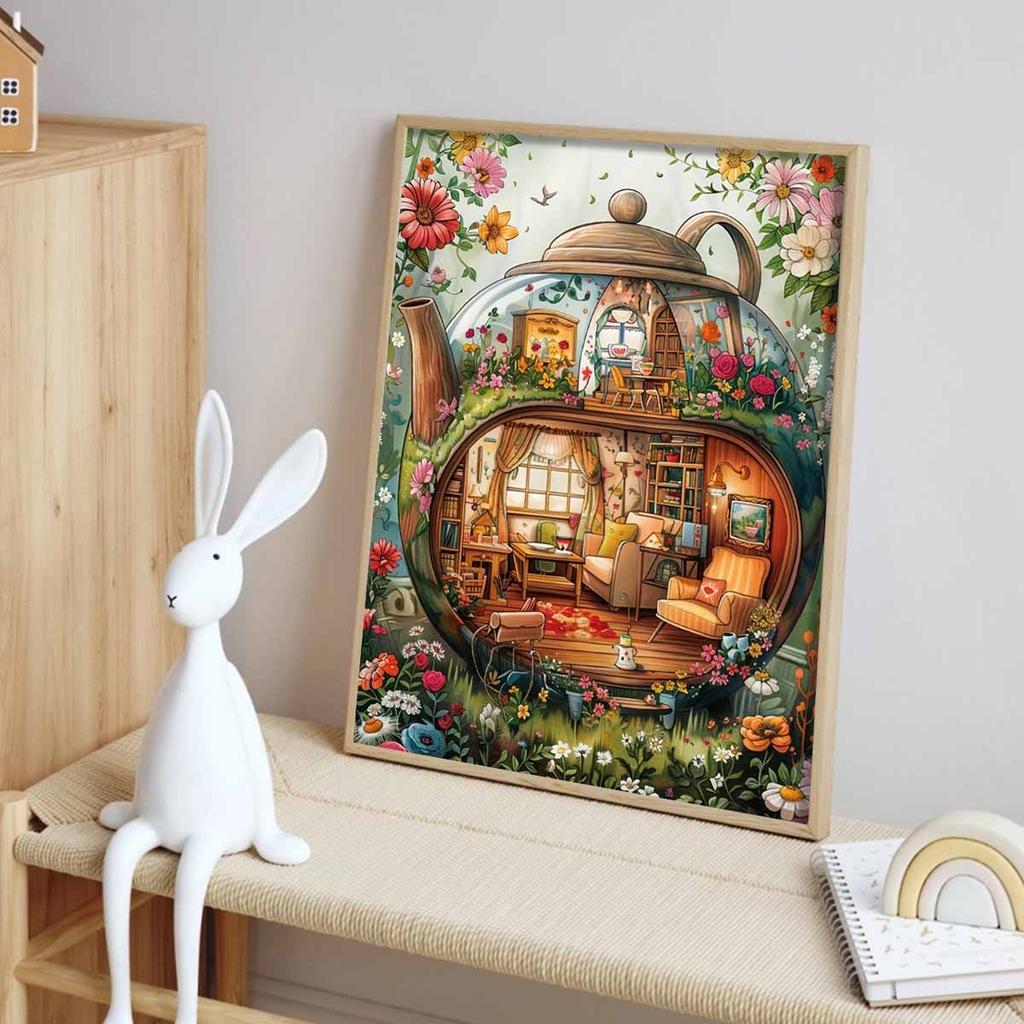 Мультяшный набор для алмазной живописи 5D Картина Чайник Арт DIY Вышивка крестом Полная Алмазная Поделка и Поделки Украшение Домашняя Настенная Роспись