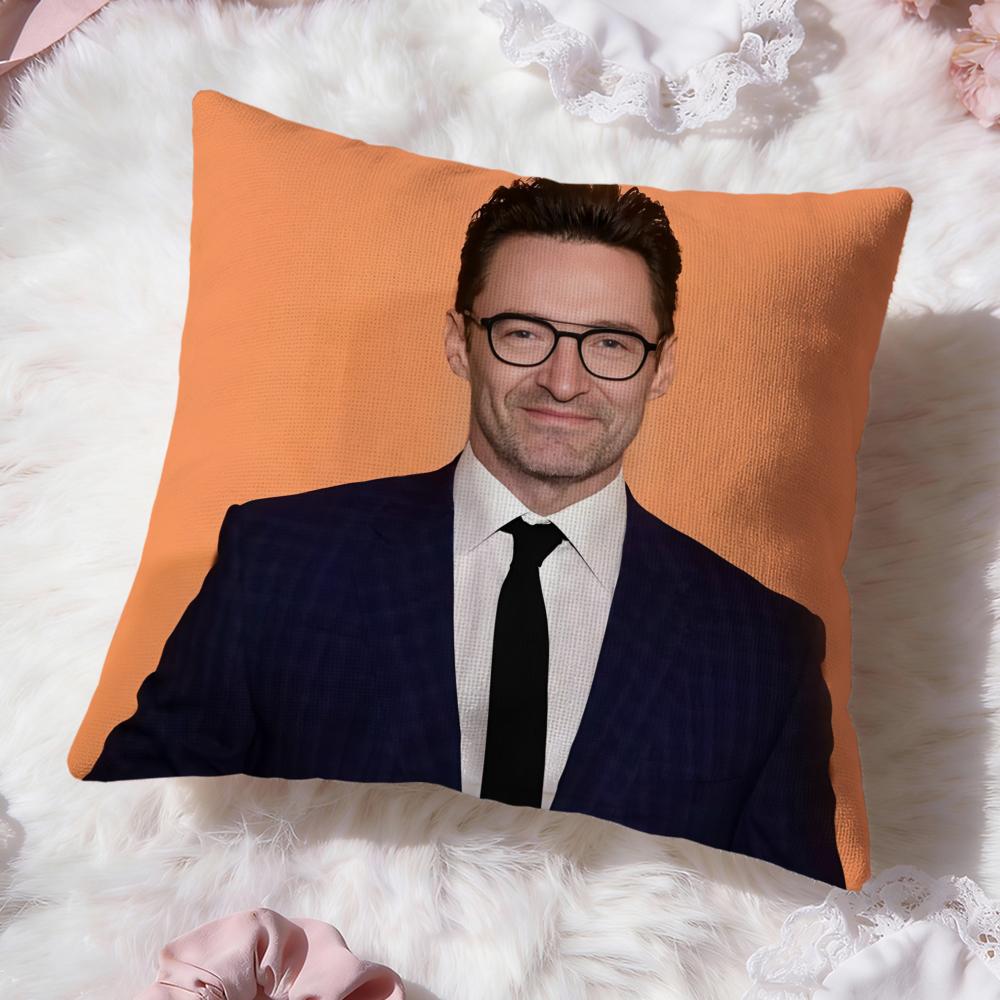 Vlastní povlak na polštář H-Hugh Jackman Prémiový komfort Oboustranný povlak na polštář - Design dva v jednom pro jakoukoli místnost a interiér auta