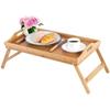 Foldable Bamboo Laptop Sand Desk for Bed Breakfast, Breakfast Table, Wooden Tray A[355]