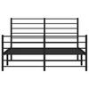 Metal Bed Frame without Mattress Black 160x200 cm