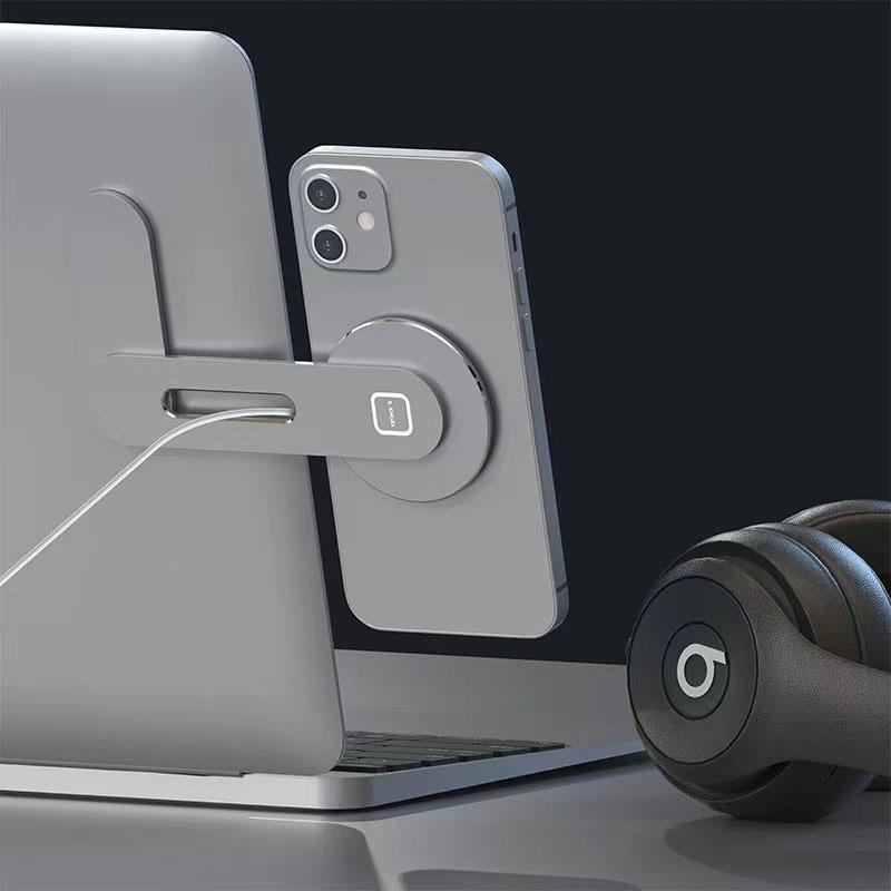 Usynlig sammenleggbar biltelefonholder 15W magnetisk Magsafe Macsafe trådløs lader for Tesla Model 3 YXS BYD Atto