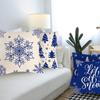 4Pcs Christmas Vintage Pillowcase Square Decorative Cushion Covers with Invisible Zipper Sofa Waist Cushion Cover 45*45cm