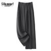 Women's High-Waist Drapey Wide-Leg Suit Pants