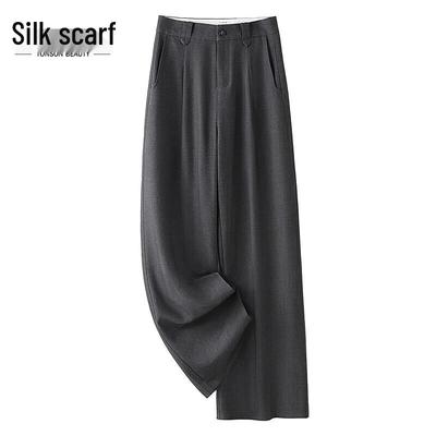 Women's High-Waist Drape Wide-Leg Suit Pants