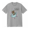 Funny Cartoon Dinosaur Bookworm Print Casual T Shirt vintage Washed fashion Top For Everyday Wear Versatile Stylish Soft Unisex