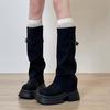 Retro Fashion Maillard Trouser Boots Women's 2025 Autumn and Winter New Handsome Small Thick-soled Fried Street Boots