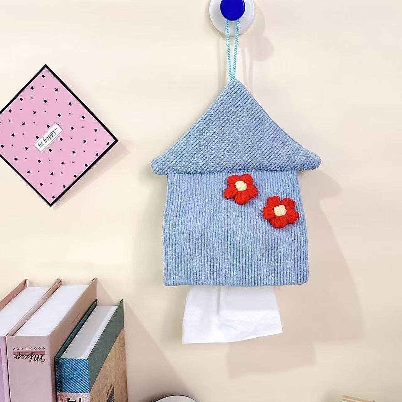 

Tissue Dispenser Napkin Storage Box Hanging Tissue Bag Charming House Tissue Box For Nursery Office Dorm Room