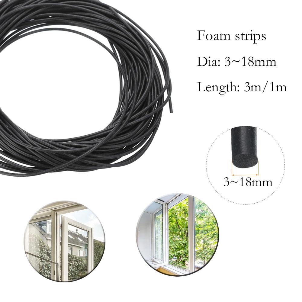 1 шт. 3/1 м EPDM Уплотнительная лента O-образная 3/4/5/6/7/8/10/12/15/18 мм Звукоизоляция Пылезащита Круглая Резиновая Вспененная Уплотнительная Лента 3mm