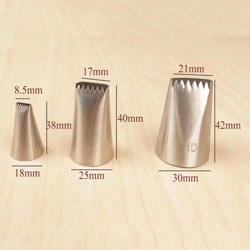 3 Pz Punte Intreccio Cesto Punte per Sac à Poche Ugelli Tubo in Acciaio Inossidabile