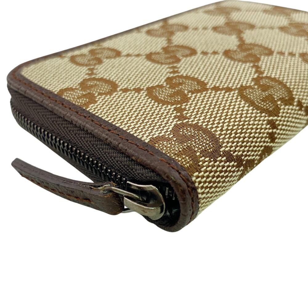 GUCCI 162848 Coin Pocket GG campus canvas Coin case Brown canvas Used