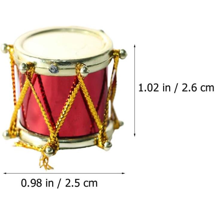 Toyvian Miniature Musical Instrument Set Plastic Saxophone Trumpet Drum Figurines Dollhouse Musical Instrument Models Ornament for Mini House Musical