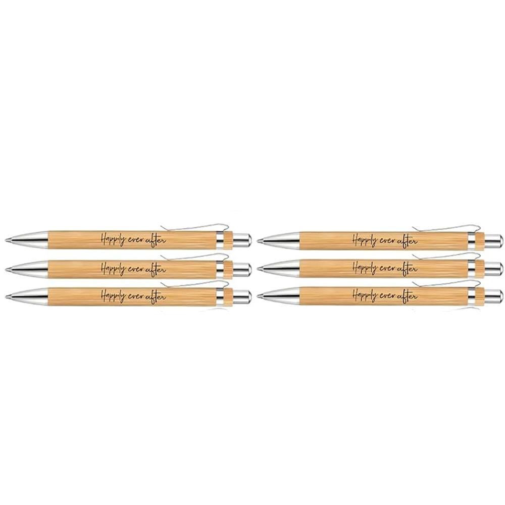 

6Pcs Wildflower Wedding Favors for Guests Bamboo Pens Bachelorette Party Decor Bridal Shower Reception Gifts for Guest Souvenirs 6PCS 13.6cm