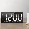 Modern Quiet Desk Clock With Bright LED Display Snoozes DST Function And Energy Efficient Design Two USB Charging Port