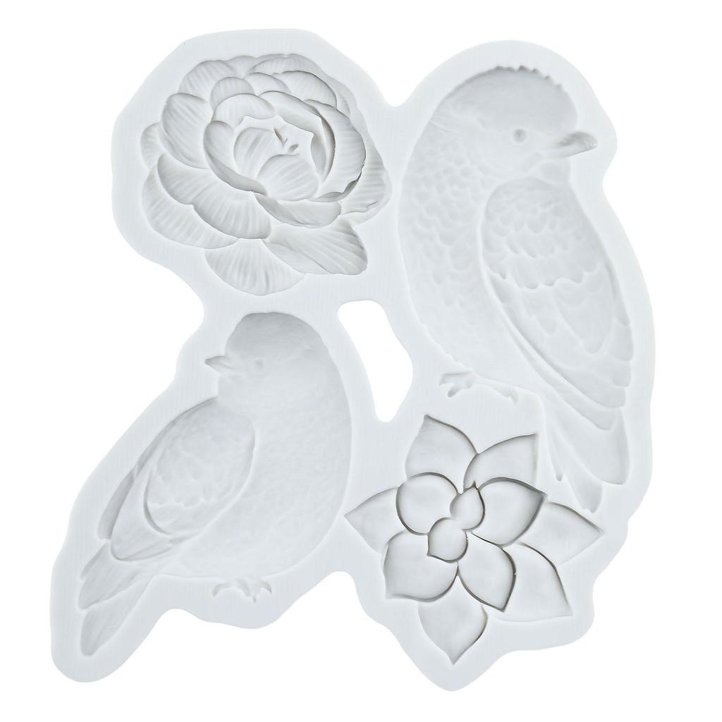 Bird Silicone Molds Flower Fondant Mold Cake Decorating Tools Cupcake Topper Candy Chocolate Gumpaste Mold