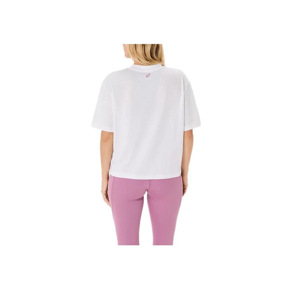 Asics Loose Short Soft Quick-Dry Short Sleeve T-Shirt Women Tops Bright-White 2032D190-100