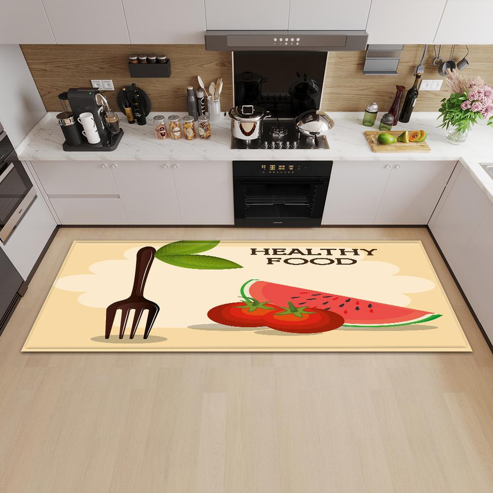 Kitchen Mat Entry Door Mat Bedroom Carpet Corridor Bathroom Non-slip Floor Living Room Pattern Rug