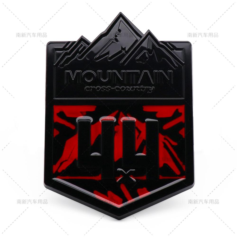 Metal Car Grille Fender Badge Cross-country Mountain 4X4 Emblem For Jeep Grand Cherokee Wrangler Compass Patriot Accessories ALX1