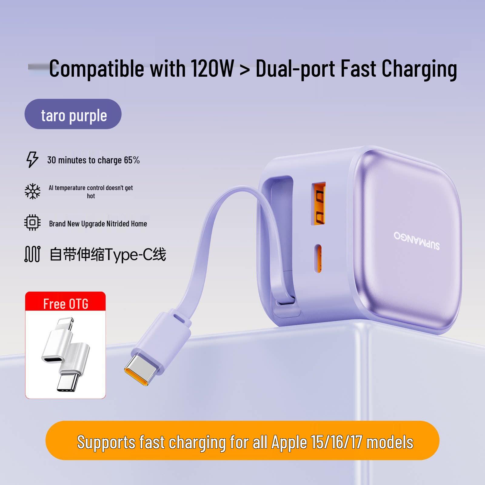 

Fast Charging Plug for iPhone 16 Pro Max and iPhone 17 Chargers