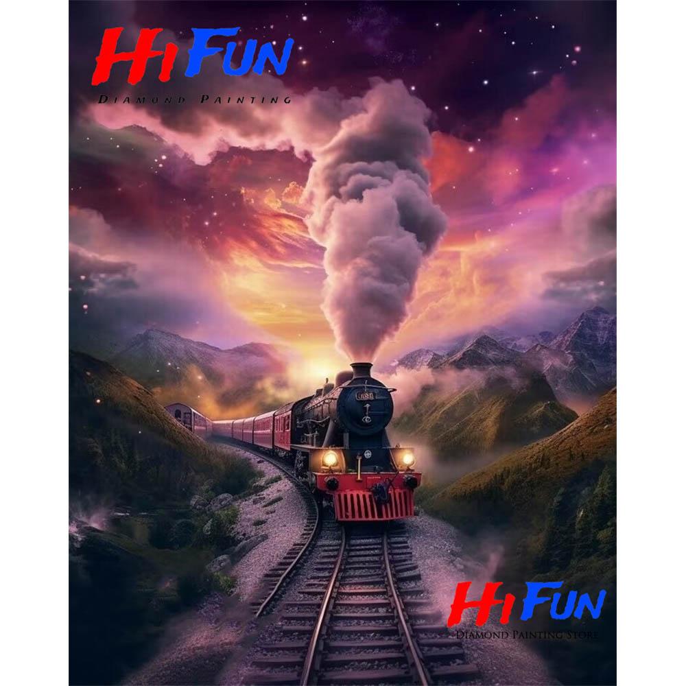 Steam Railway Diamond Painting Harris Express Train Poster for Children's Kid Room DIY Decor Mosaic Embroidery Cute Gifts 2026