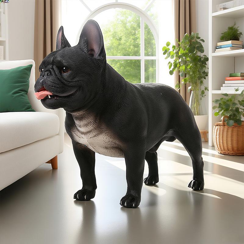 Realistic Large-Size Heart Dog Model: Golden Retriever, Bulldog, Pit Bull for Home or Car Decoration