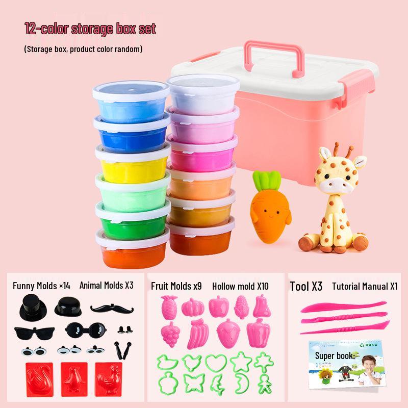 Super Light Non-Toxic Color Clay for Kids - DIY Space Clay Plasticine Set