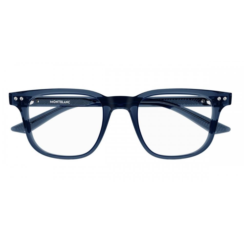 

Mont Blanc Mb0256o 007 Men Eyeglasses Transparent Blue/53