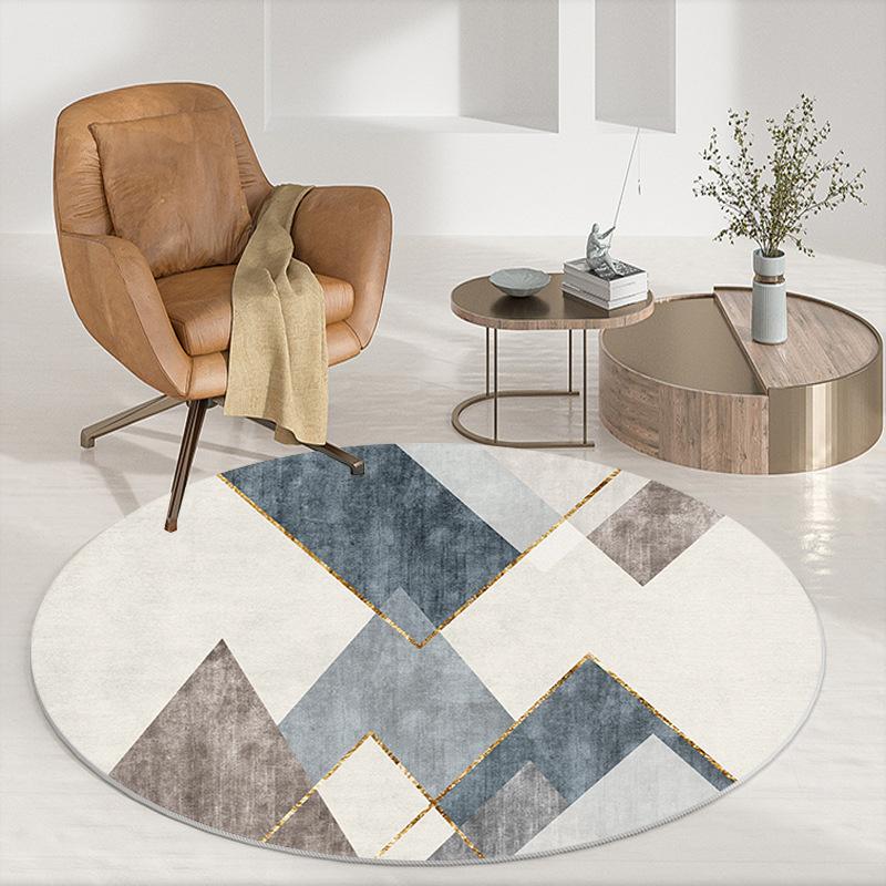 Round Carpet Floor Mat Office Swivel Chair Mat Living Room Coffee Table Mat Bedroom Bedside Carpet