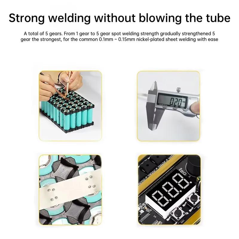 GX591 99-Speed Spot Welder DIY kit Handheld 12V 100-300A 18650 Battery Mini Welding Machine Control Board 0.1-0.2mm Welding