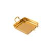 Korean Square Food Serving Trays Stainless Steel Snack Dishes Household Tiramisu Tray  Vegetable
